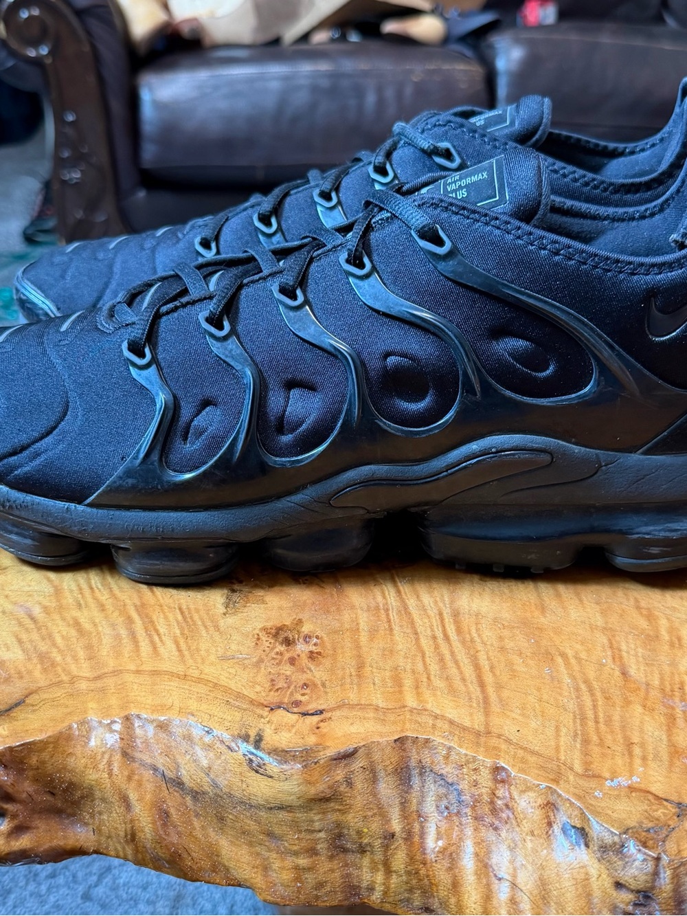 Nike Air VaporMax Plus Triple Black Men's Size 13 With Box No Insoles 924453-004